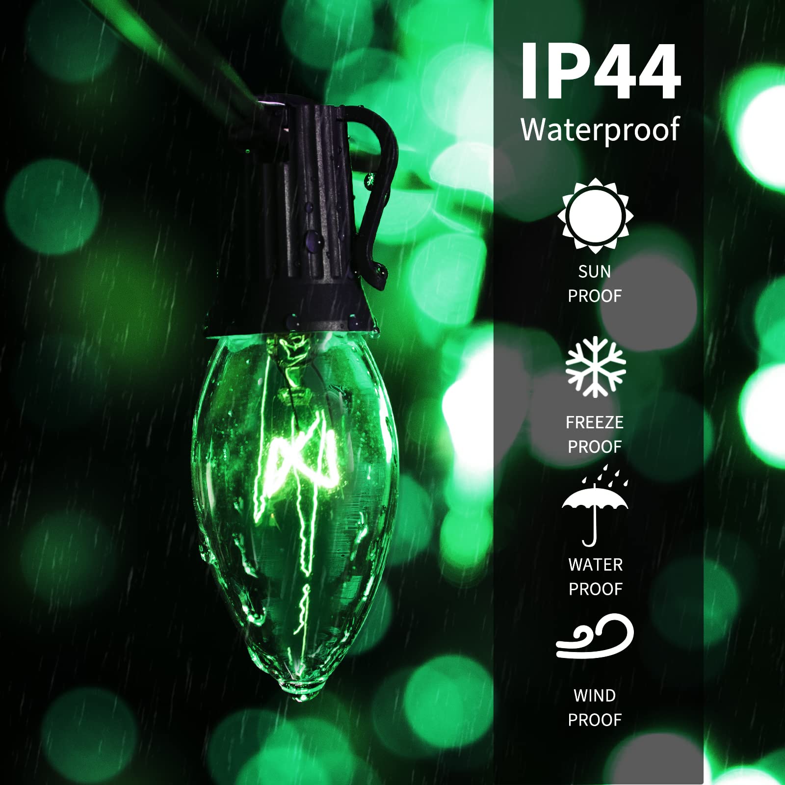 Foto 5 pulgar | Bombilla De Repuesto Navideña Brightown C9, Verde, 25 Unidades - Venta Internacional.