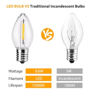 Foto 3 | Bombillas Led Navideñas Brightown C7 Transparentes, Paquete De 25 - Venta Internacional.