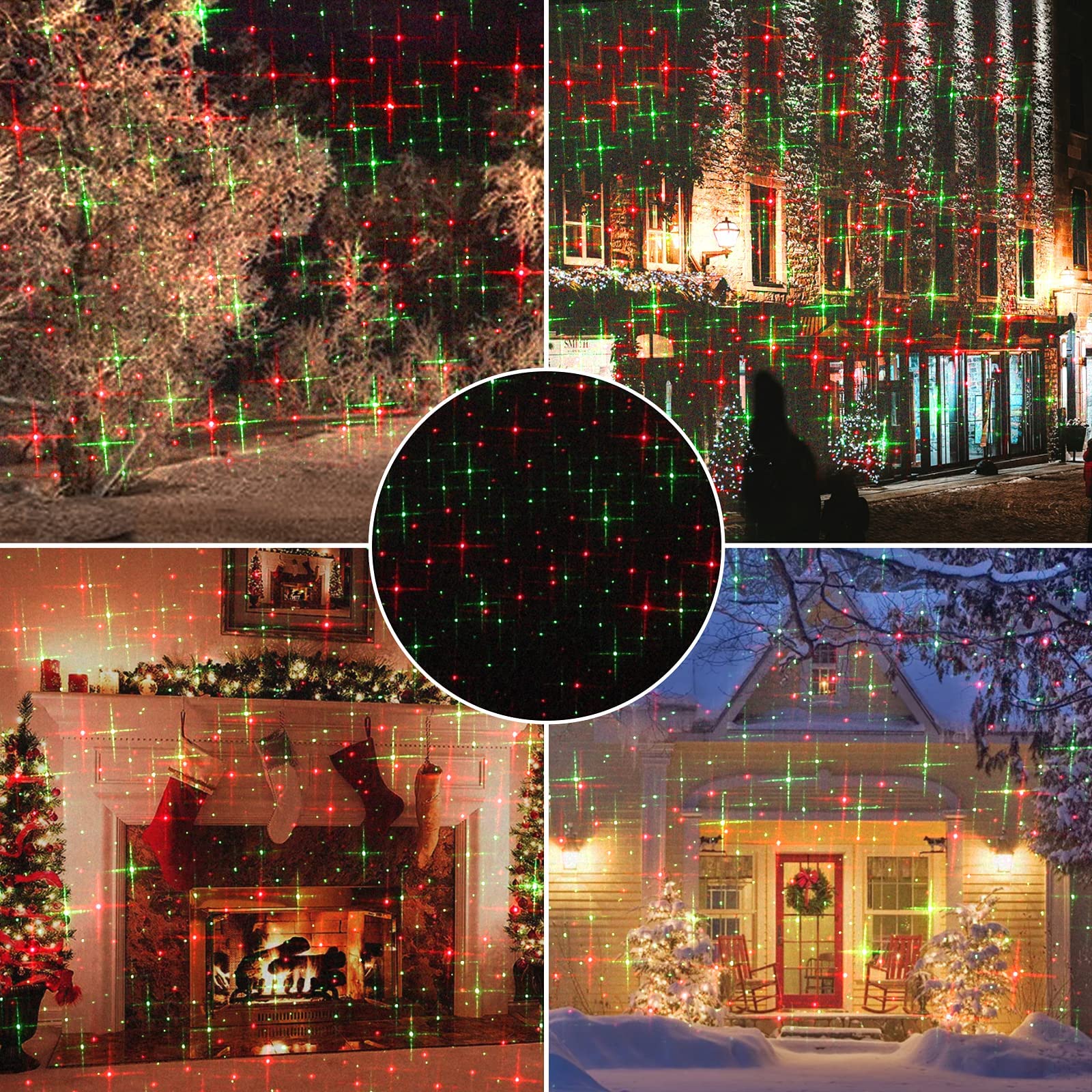 Foto 3 pulgar | Proyector Navideño De Luces Láser Minetom Rojo/verde Ip65 - Venta Internacional.