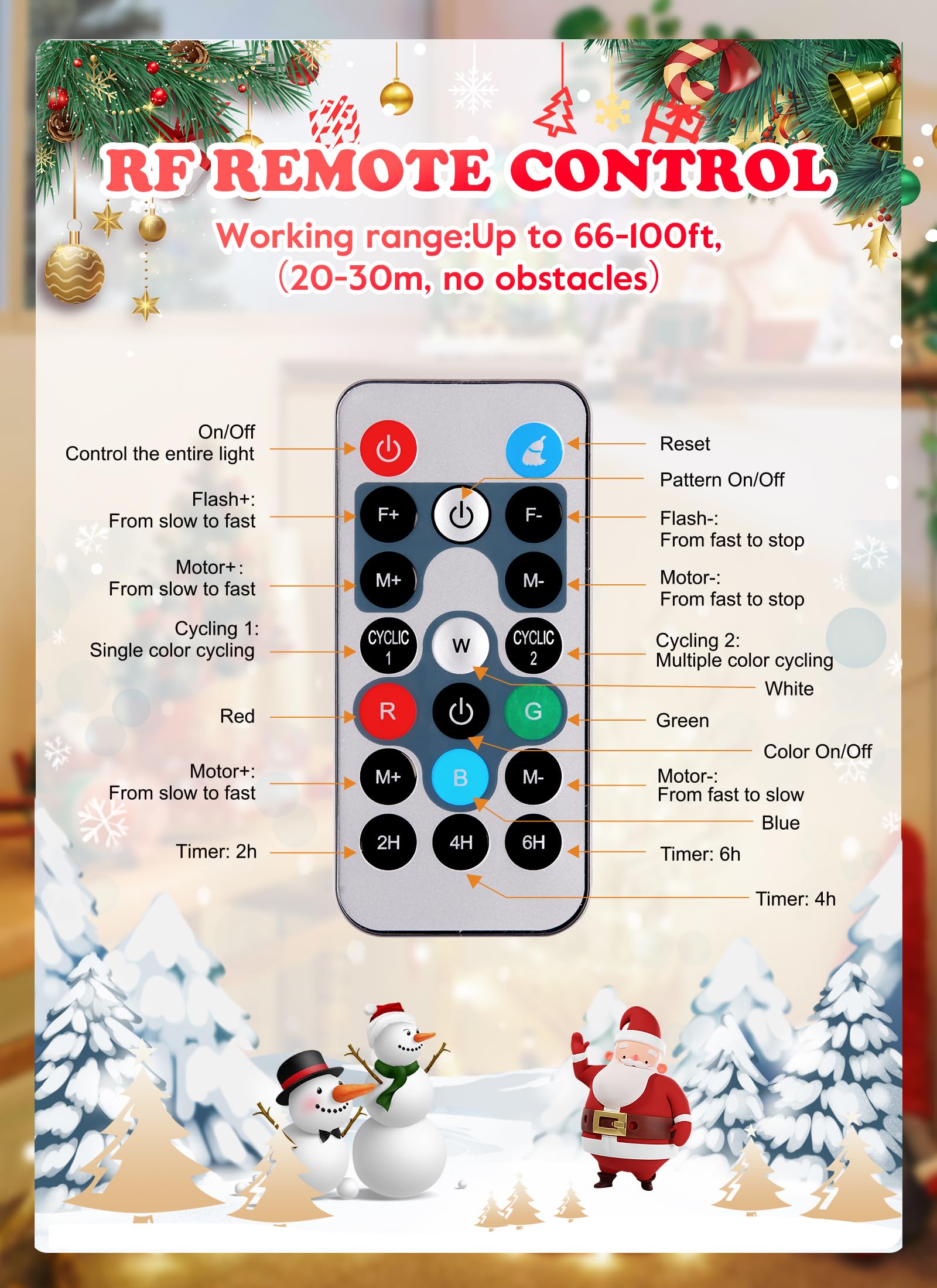 Foto 4 | Proyector Navideño Minetom 26 Hd Effects A Prueba De Agua - Venta Internacional.