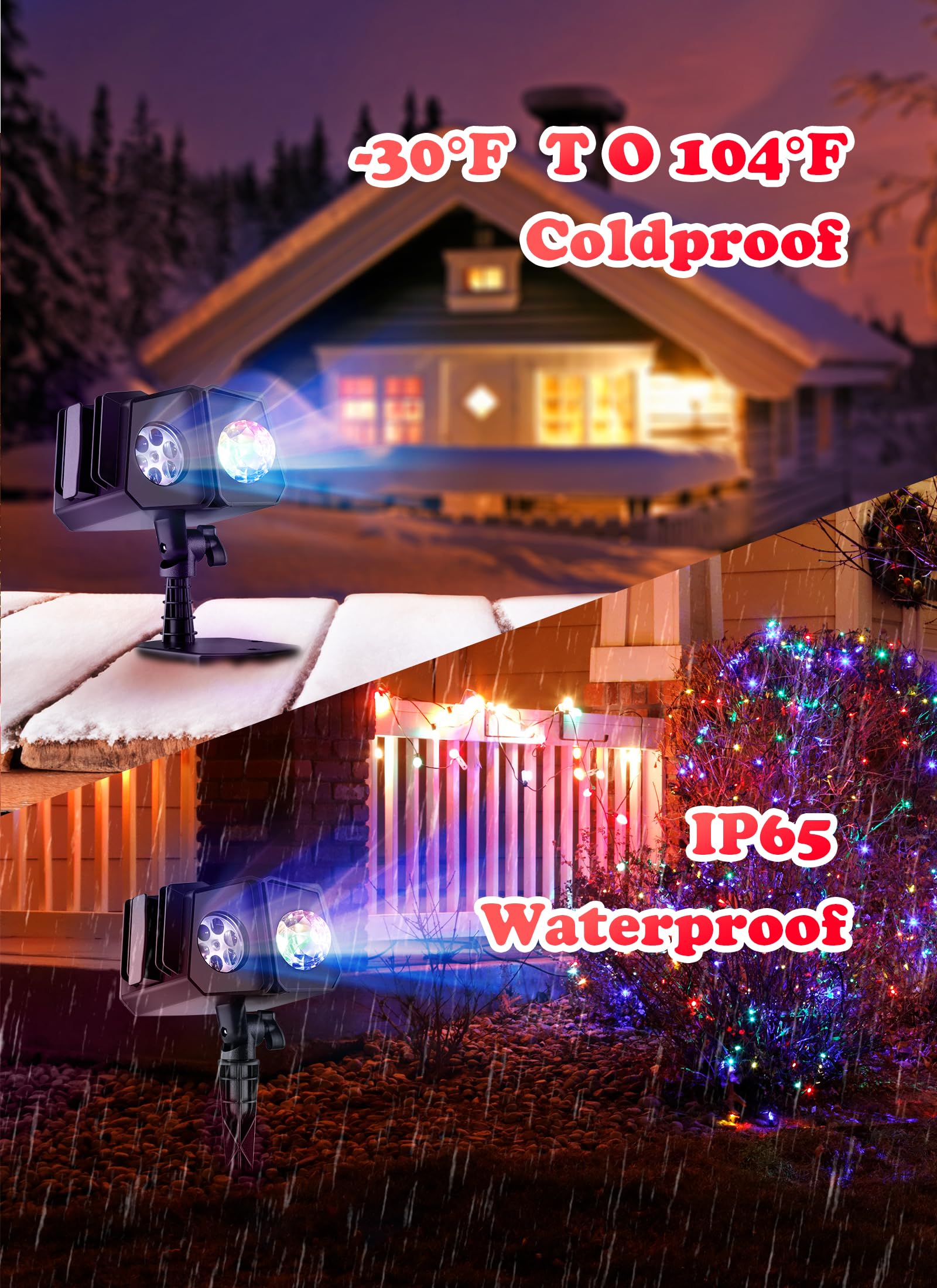 Foto 5 | Proyector Navideño Minetom 26 Hd Effects A Prueba De Agua - Venta Internacional.