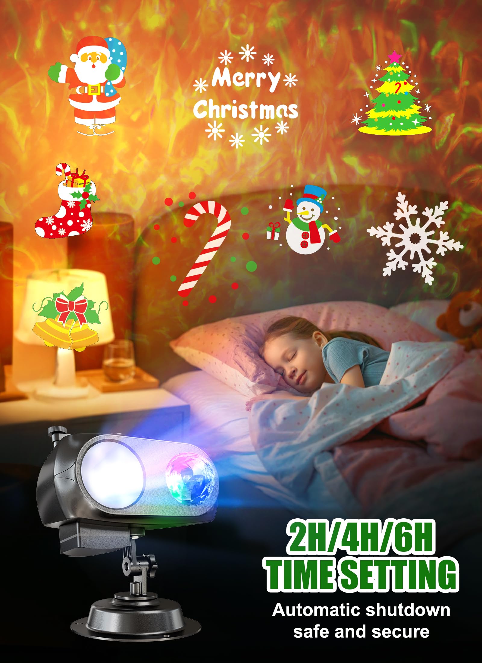 Foto 7 pulgar | Proyector De Luces Minetom Halloween Christmas 20 Hd Effects - Venta Internacional.