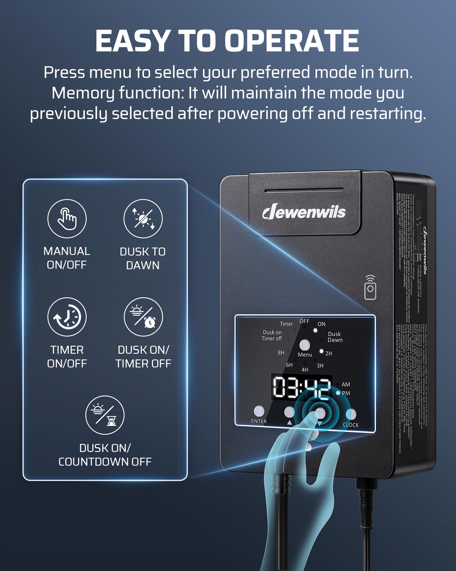 Foto 4 | Transformador De Paisaje Dewenwils De 120 W Con Mando A Distancia De 12 V - Venta Internacional.