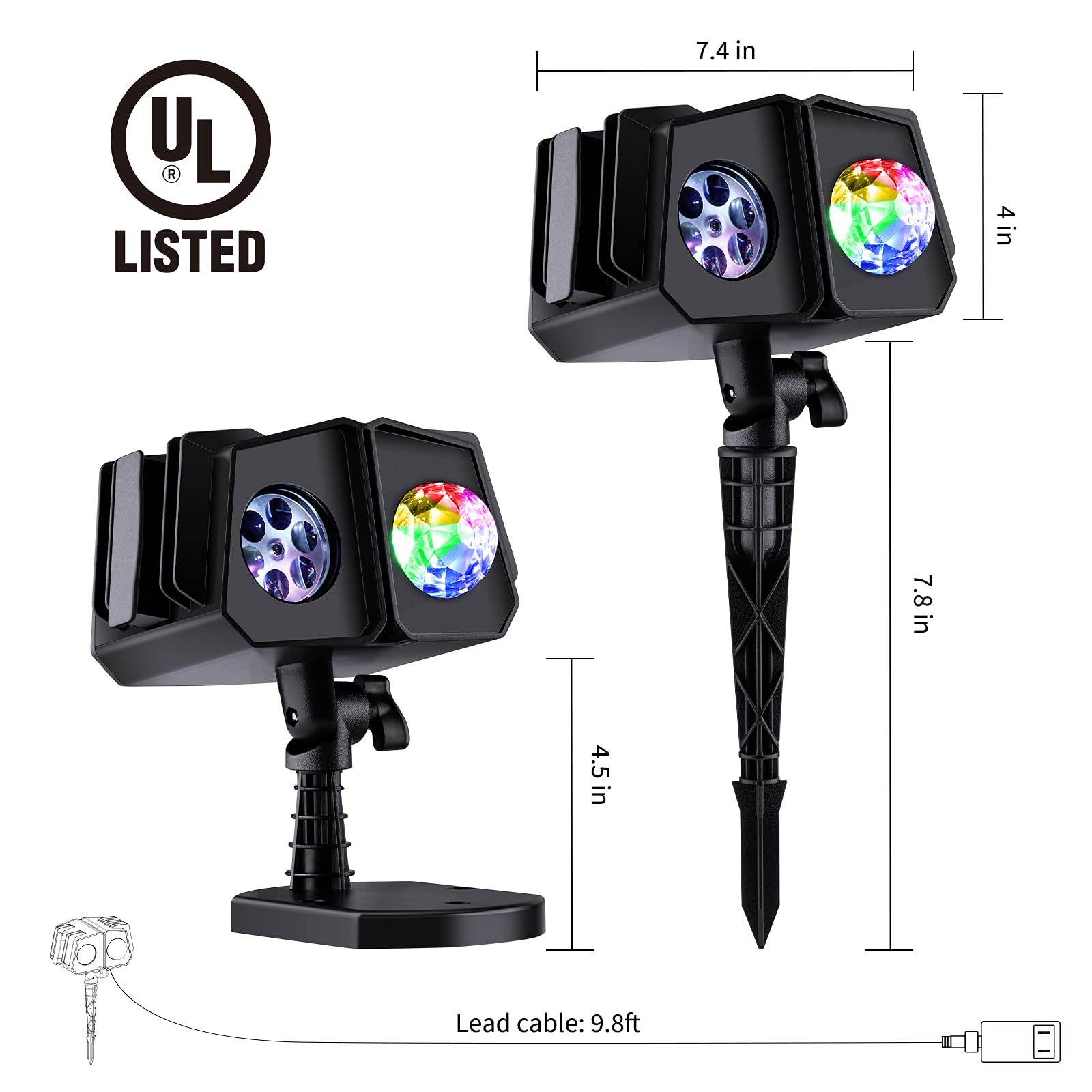 Foto 3 | Proyector Navideño Minetom 26 Hd Effects A Prueba De Agua - Venta Internacional.