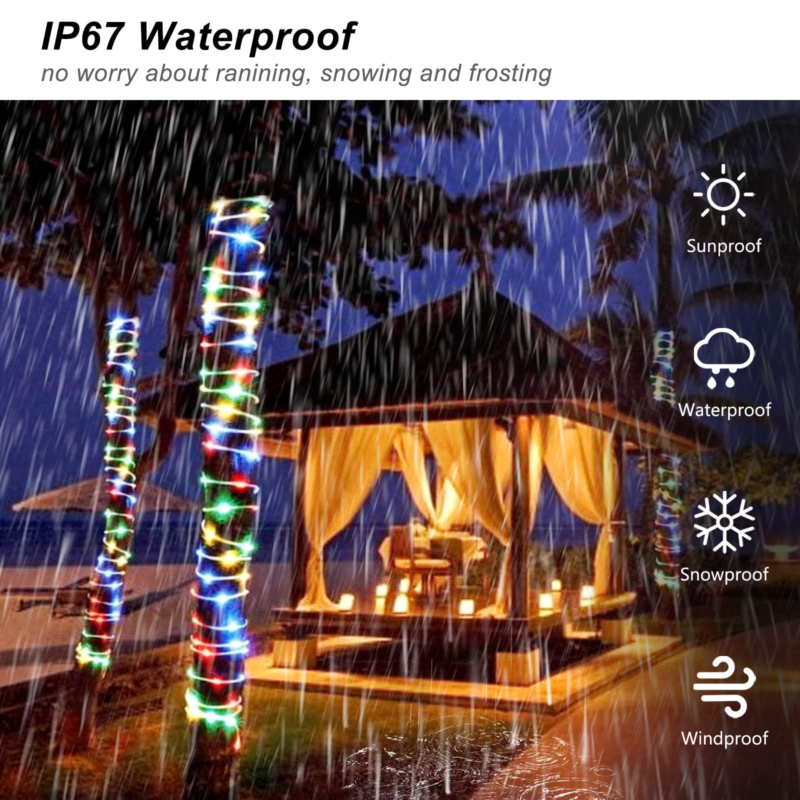 Foto 8 pulgar | Luces Navideñas Jmexsuss 100 Led Con Batería De 33 Pies, Resistente Al Agua - Venta Internacional.