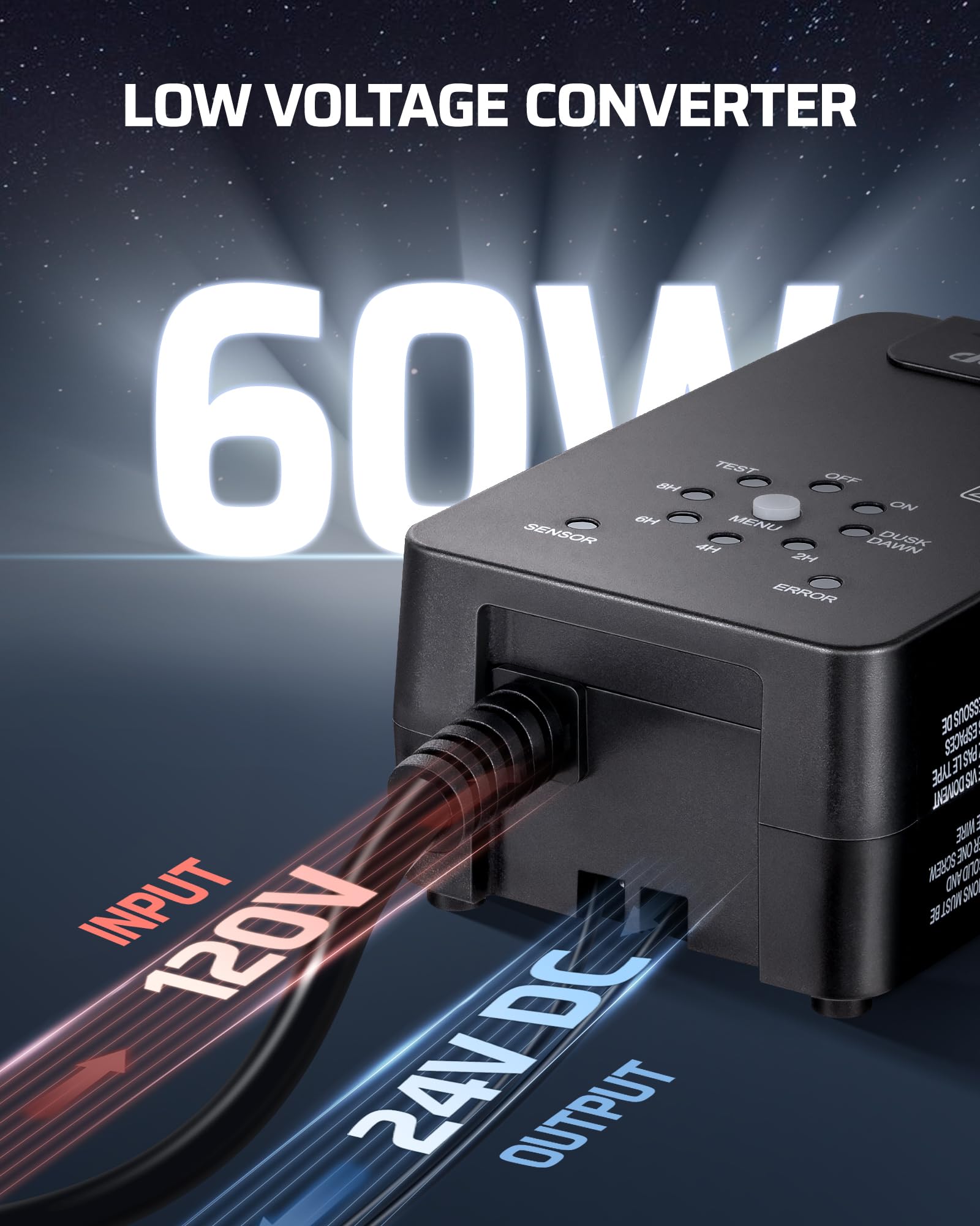 Foto 4 | Transformador De Paisaje Dewenwils 60 W 120 V Ac A 24 V Dc - Venta Internacional.