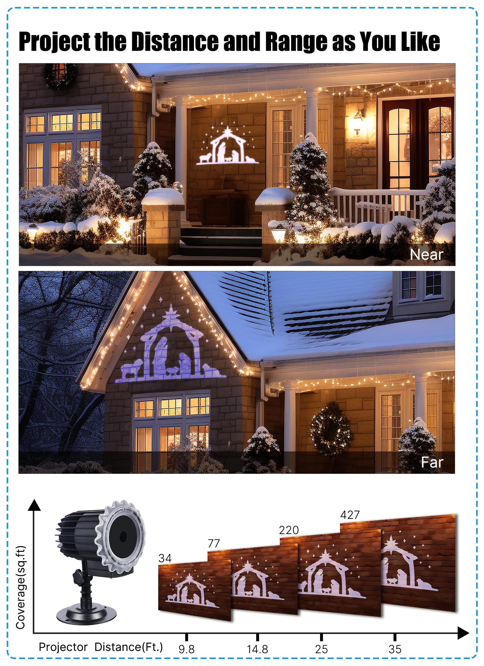 Foto 6 | Proyector De Belén Navideño Brightown Led Para Exteriores - Venta Internacional.