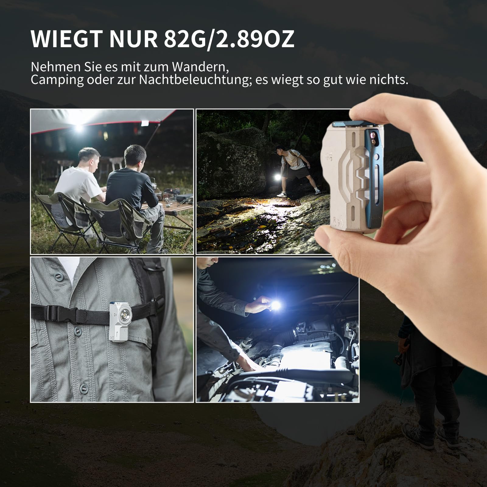 Foto 4 pulgar | Linterna Wuben X0 Mini Recargable De 900 Lúmenes Para Acampar - Venta Internacional.