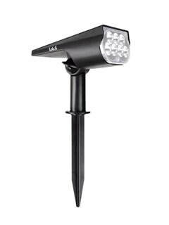 Foto 1 | Lámpara Solar Exterior De 7 Led Luz Multicolor 1 Pz Negra