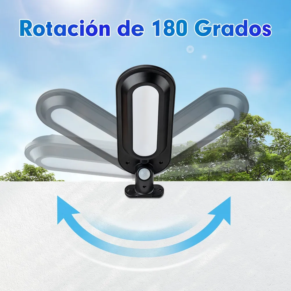 Foto 5 pulgar | Lámpara Solar Exterior Pared Sensor Ajustable Luz Jardín Led