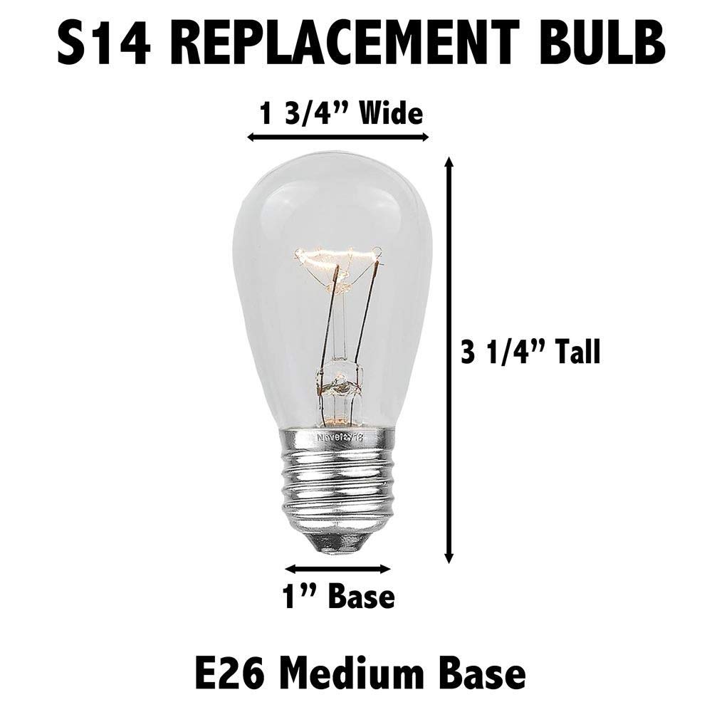 Foto 4 pulgar | Bombillas De Repuesto Novelty Lights S14 Outdoor E27 11 W  Paquete De 25 - Venta Internacional.
