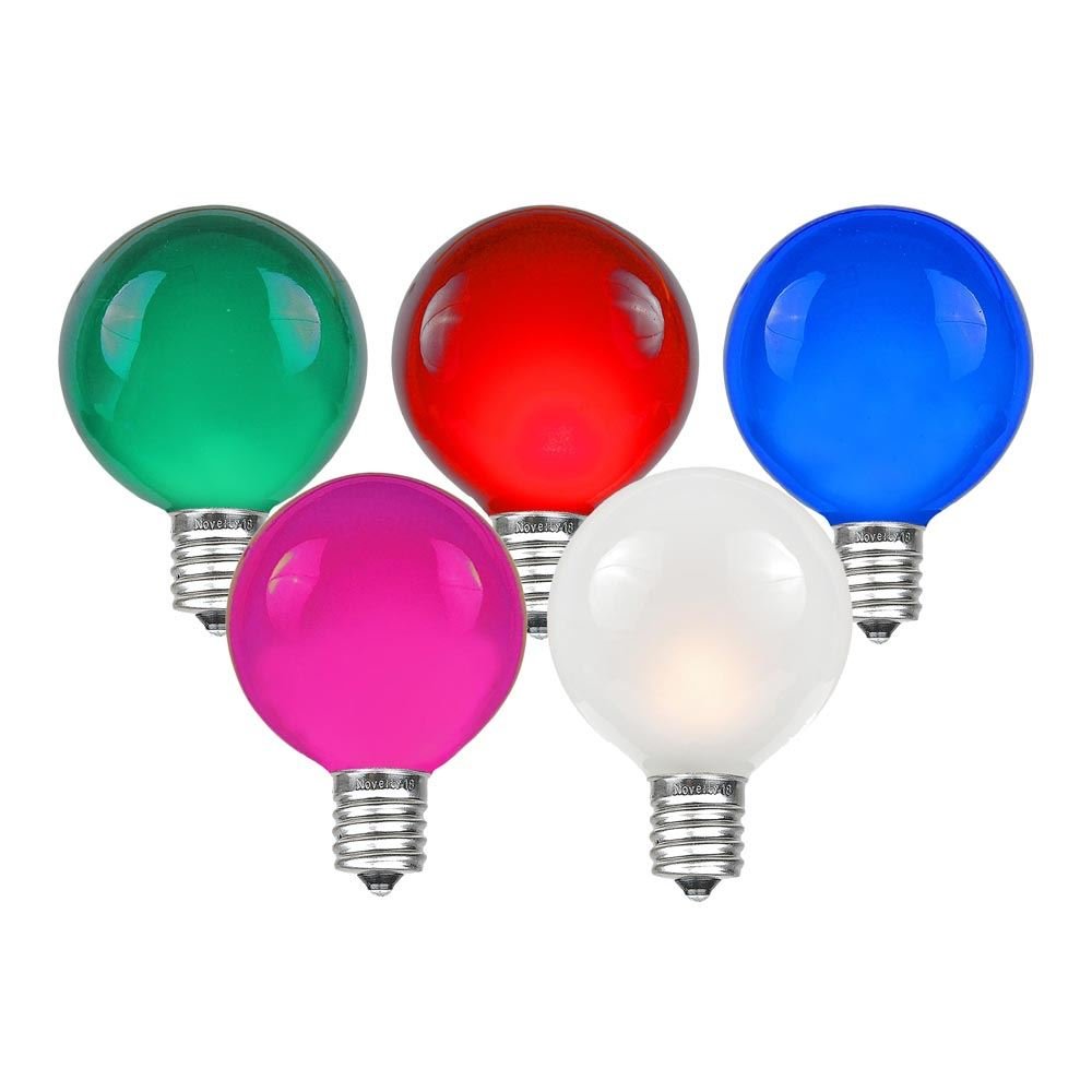 Foto 1 | Bombillas Globe Para Exteriores  Novedosas  G40  Multicolor  25 Unidades - Venta Internacional.