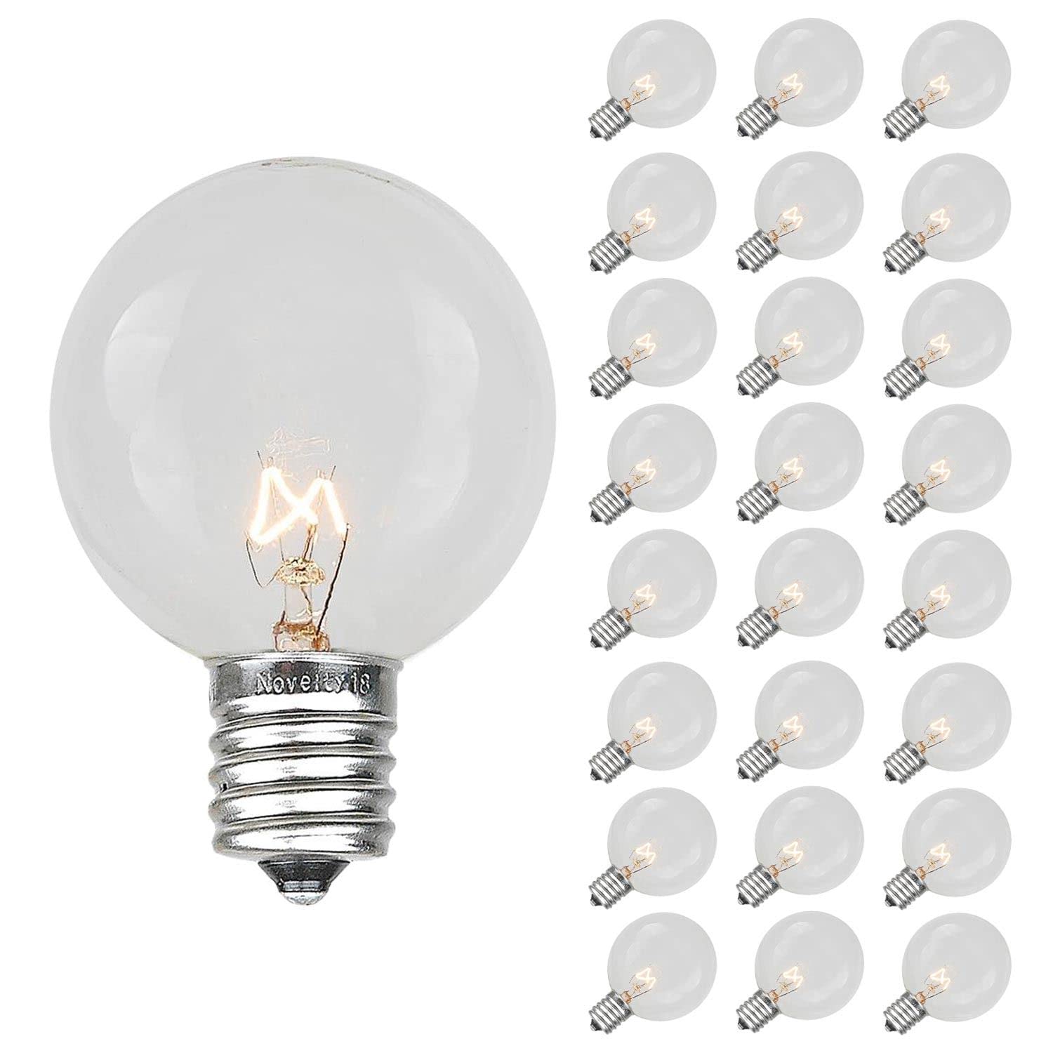 Foto 2 pulgar | Bombillas De Repuesto Novelty Lights G50 Outdoor  Transparentes  7 W  Paquete De 25 - Venta Internacional.