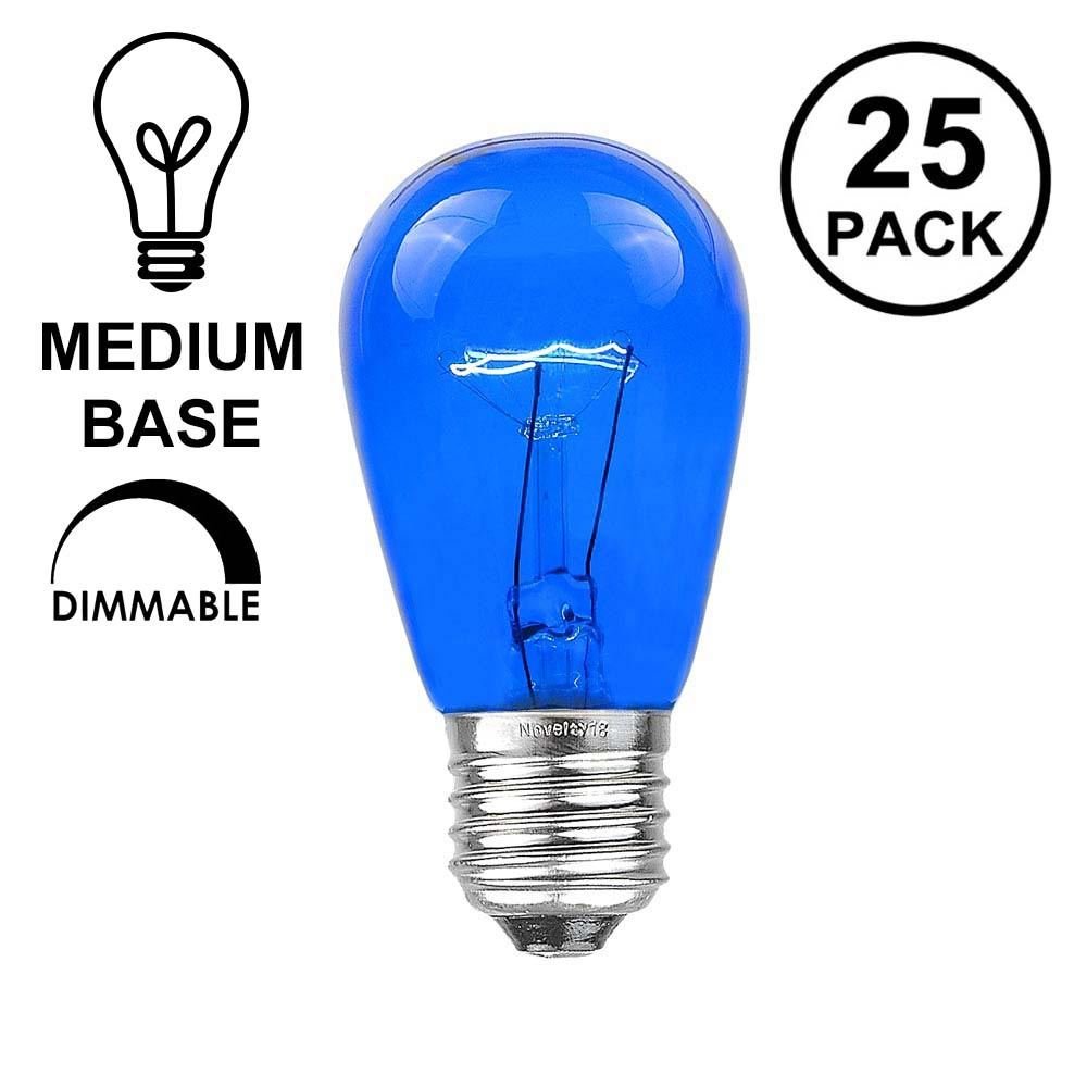 Foto 2 | Bombillas De Repuesto Novelty Lights S14 Outdoor Blue 11 W  Paquete De 25 - Venta Internacional.