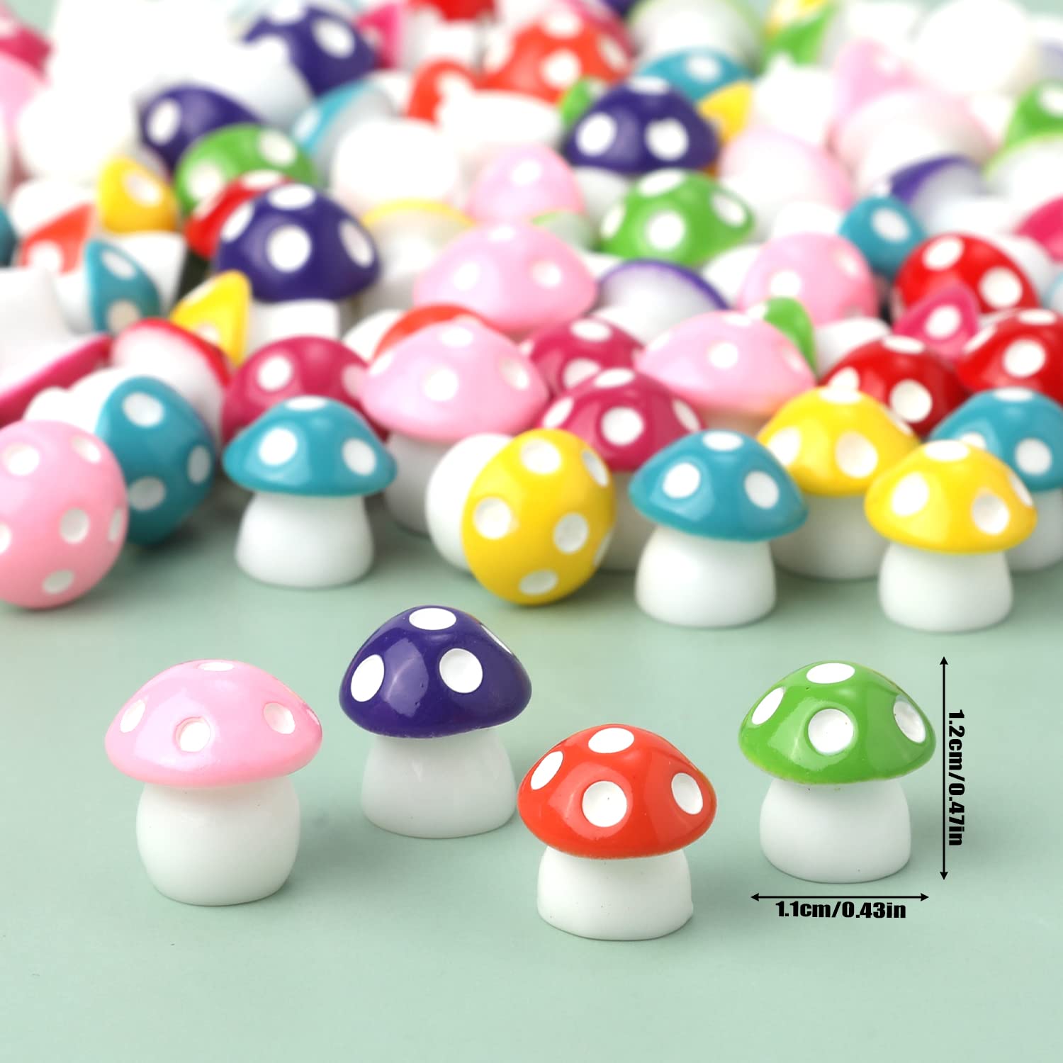 Foto 2 | Miniestatuas De Setas De Resina Luter  120 Unidades  Para Decoración De Jardín - Venta Internacional.