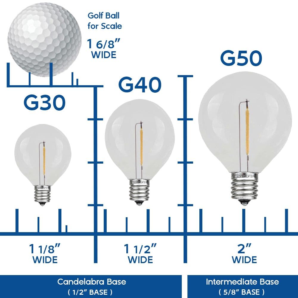 Foto 4 | Bombillas Globe Para Exteriores  Novedosas  G40  Azul  Paquete De 25 - Venta Internacional.