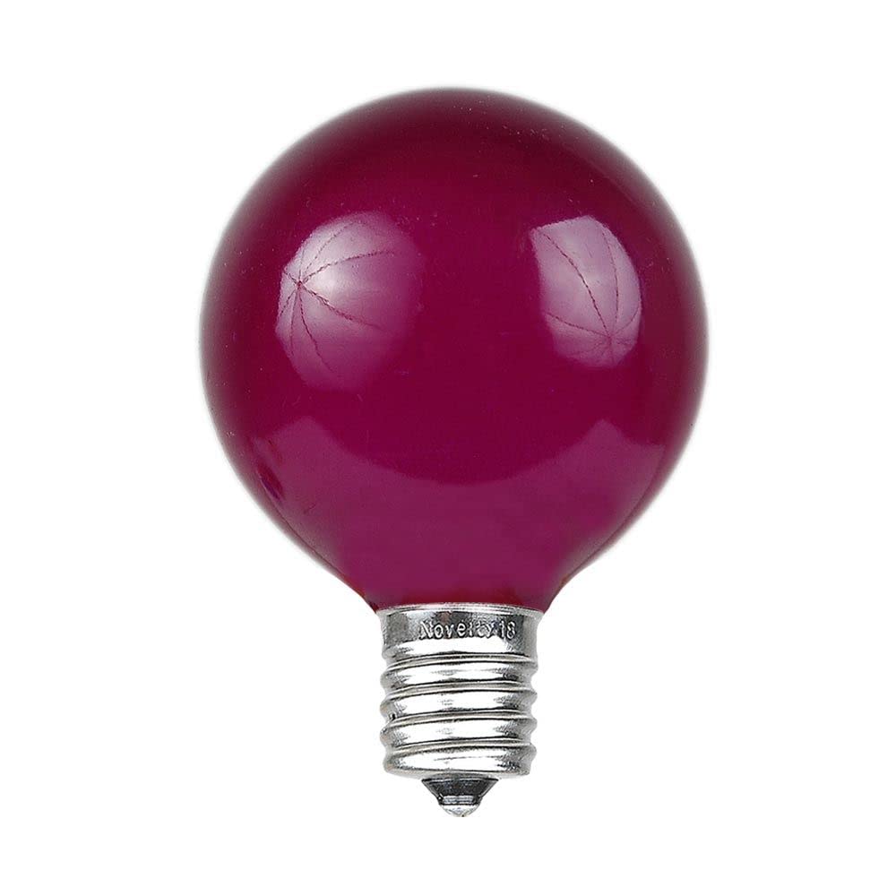 Foto 2 | Bombillas Globe Para Exteriores  Novedosas  G40  Color Morado  Paquete De 25 - Venta Internacional.