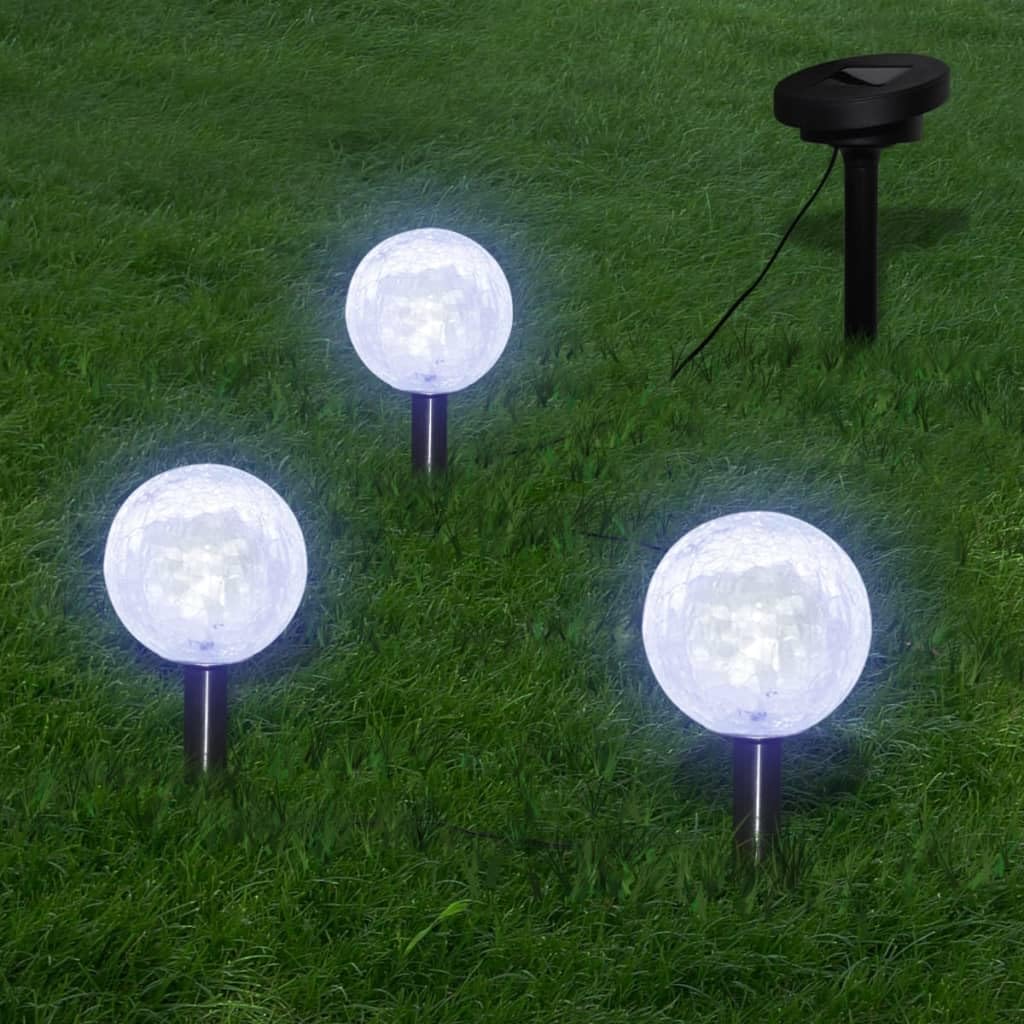 Foto 2 | Juego De Luces Led Solares Para Jardín Vidaxl  Luz Blanca  Cuenco De 3 7 Cm - Venta Internacional.
