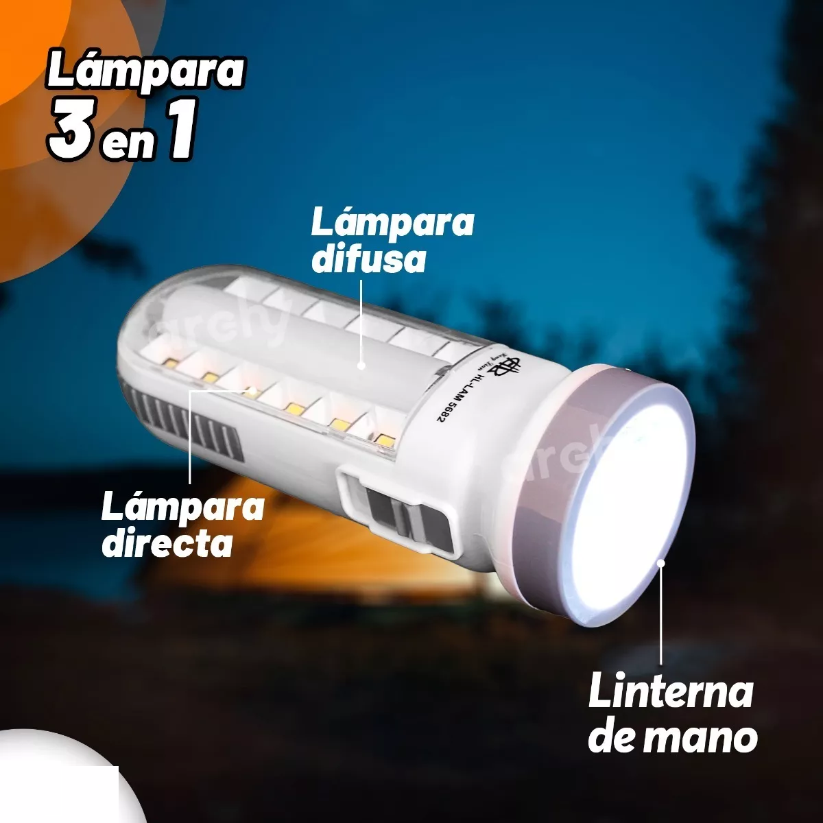 Foto 3 pulgar | Lampara Led Eo Safe Imports color Blanco