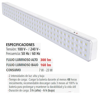 Foto 3 | Lámpara LED de Emergencia IUSA 90 LED Consumo de 7W-23W