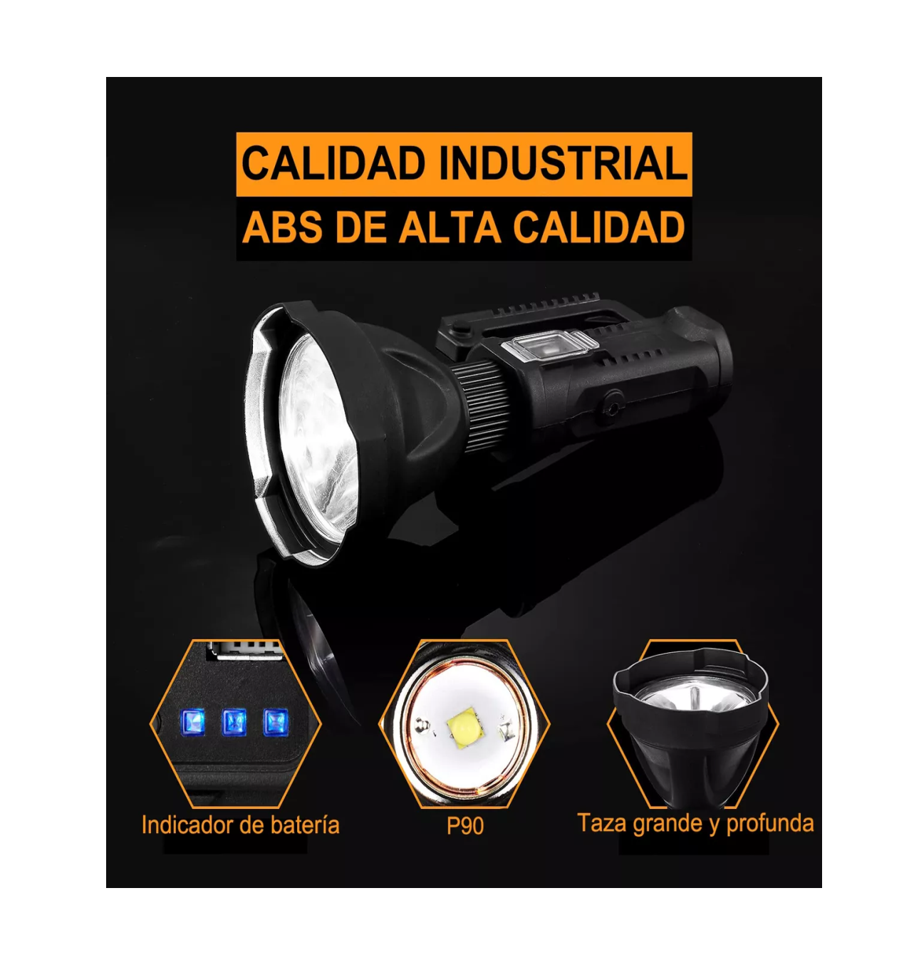 Foto 3 pulgar | Lámpara 30000 Lumens Cacería Super Ak47 Usb Negro