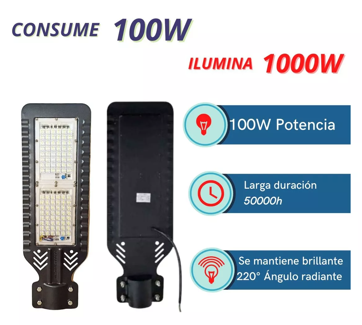 Foto 3 pulgar | Lámpara Alumbrado Público Led 100 w Suburbana Luz Blanca Ip65