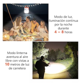 Foto 5 | Lámpara Solar de Emergencia Recargable para Exteriores Blanca