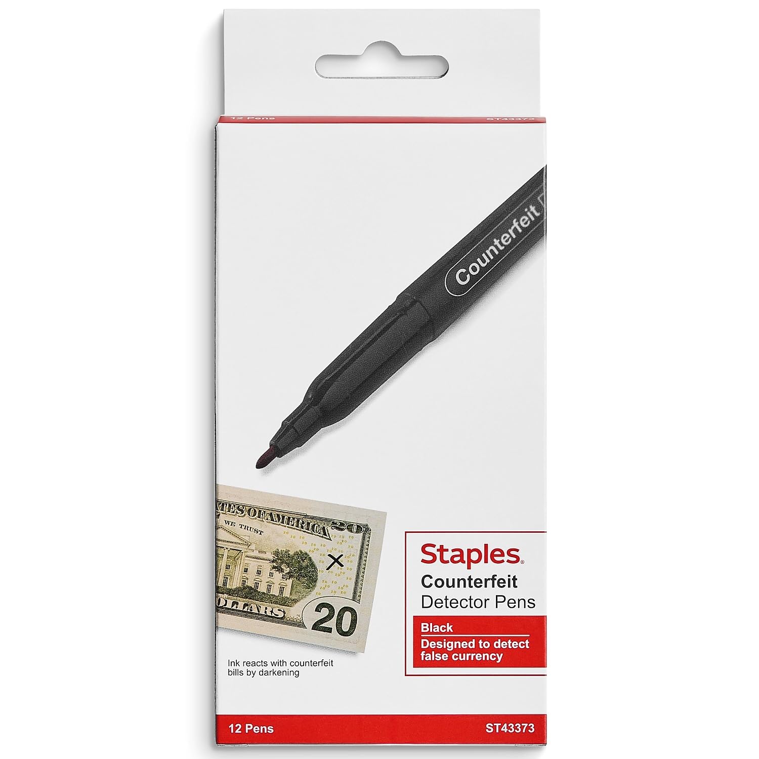 Bolígrafos Falsificados Staples 1128402 Negros, Paquete De 12 - Venta Internacional.