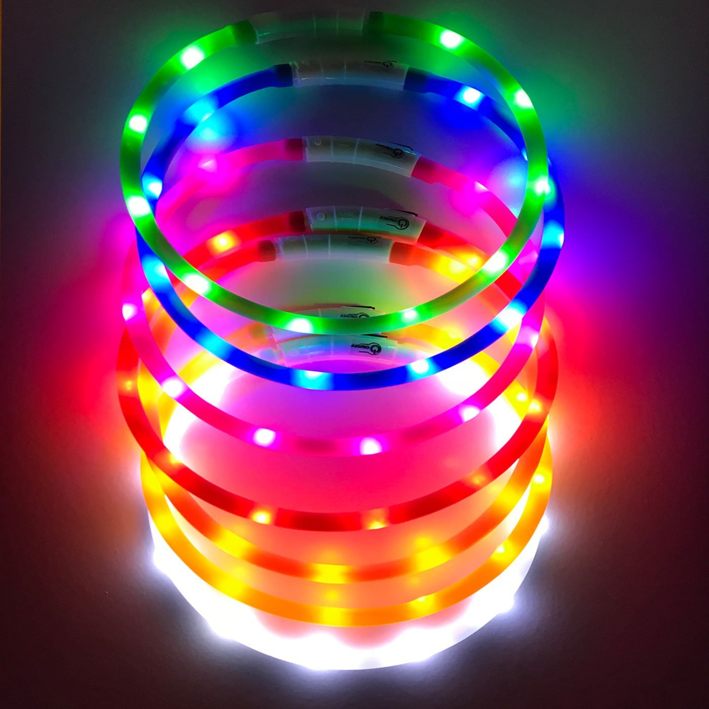 Foto 3 | Collar Led Para Perro Sanlin Beans, Extra Brillante, Recargable Por Usb - Venta Internacional.