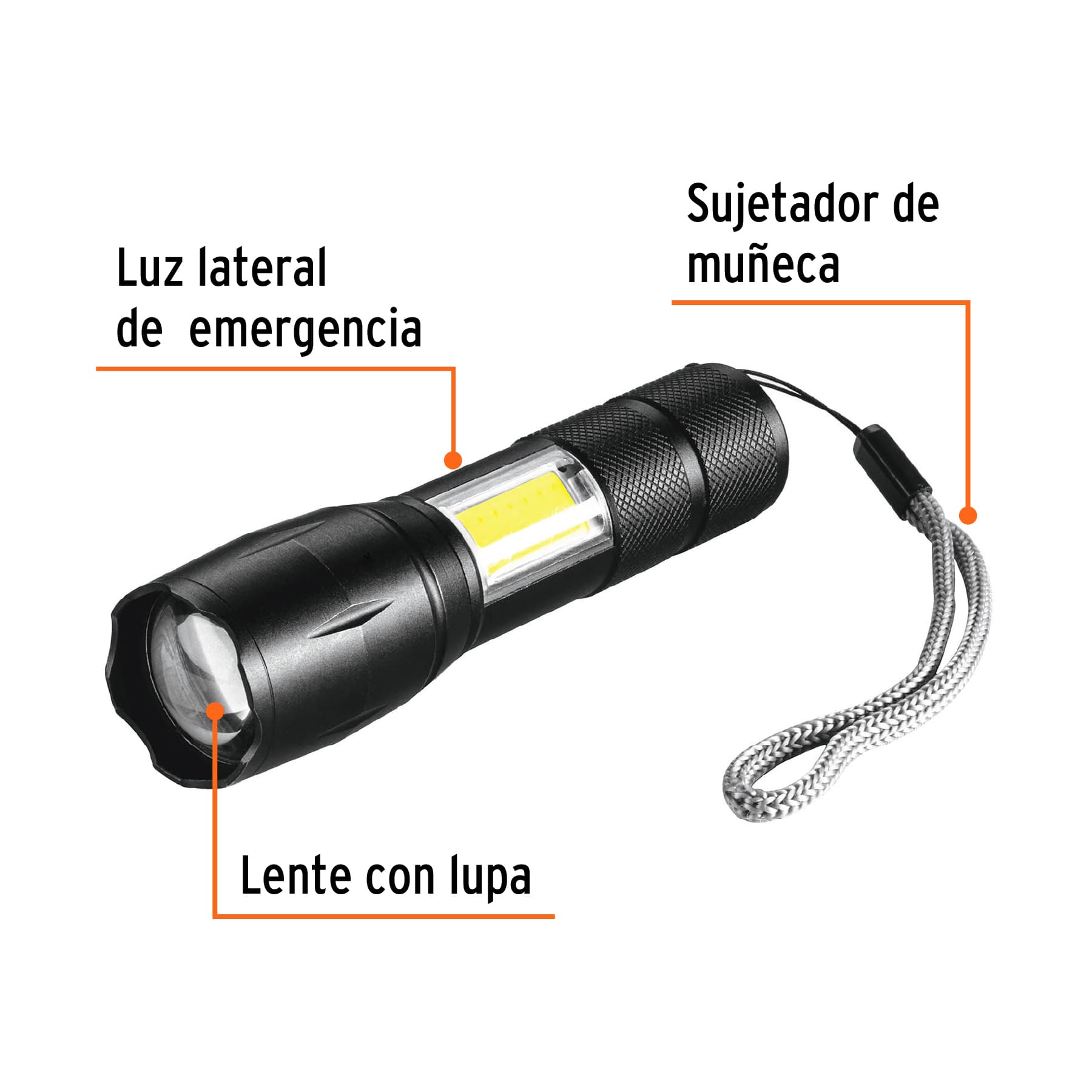 Foto 4 pulgar | Linterna de Emergencia Truper 270 Lm x 280 Lm color Negro con Luz Blanca