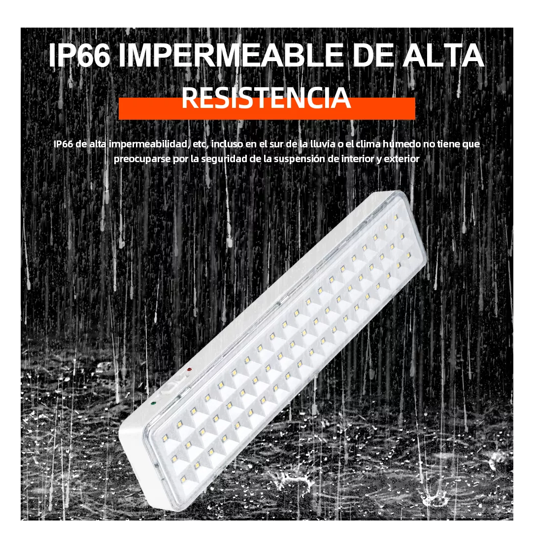 Foto 2 | Lámpara De Emergencia De 60 Leds Recargable 2 Pcs Blanca