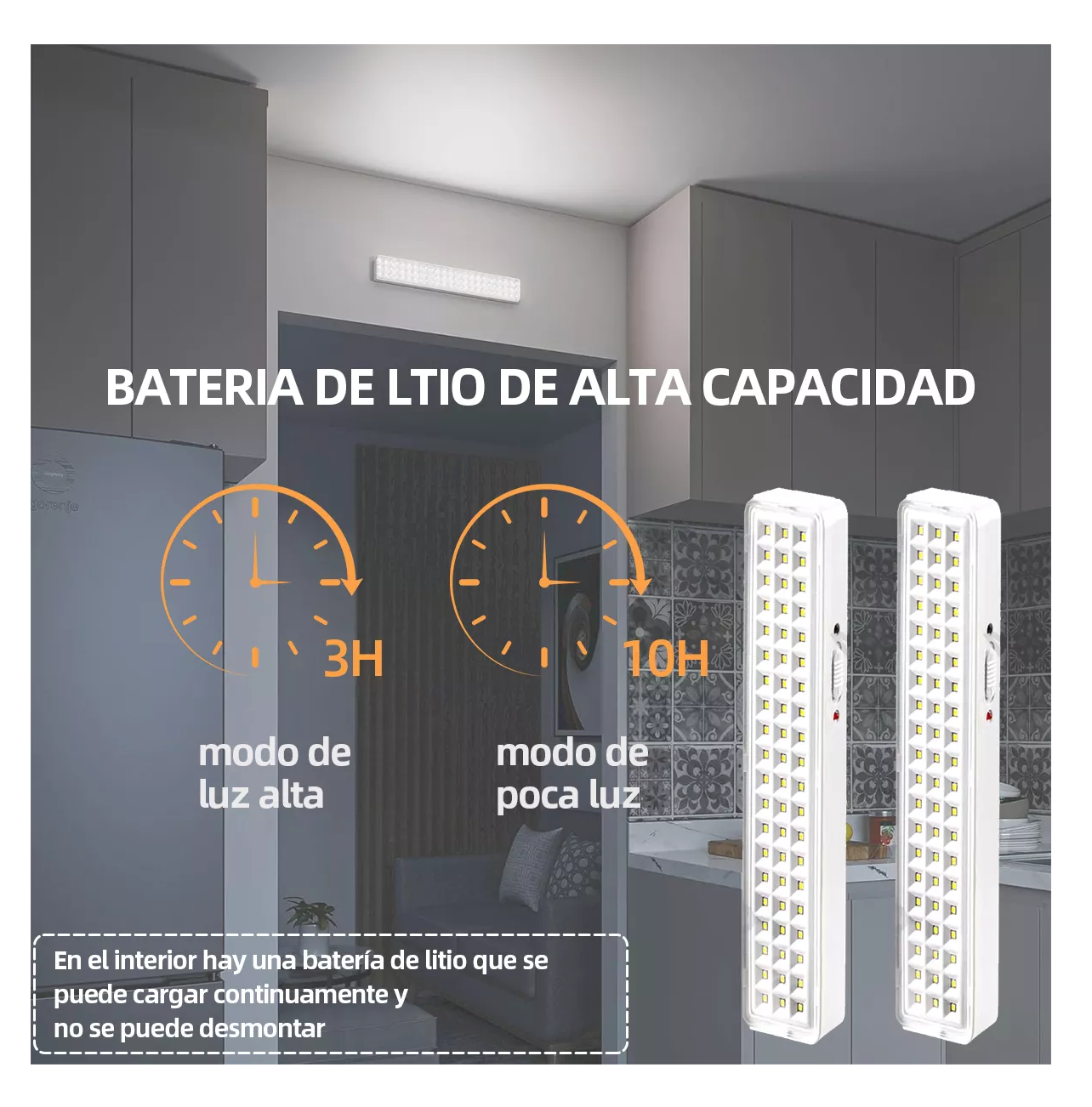 Foto 5 pulgar | Lámpara De Emergencia De 60 Leds Recargable 2 Pcs Blanca