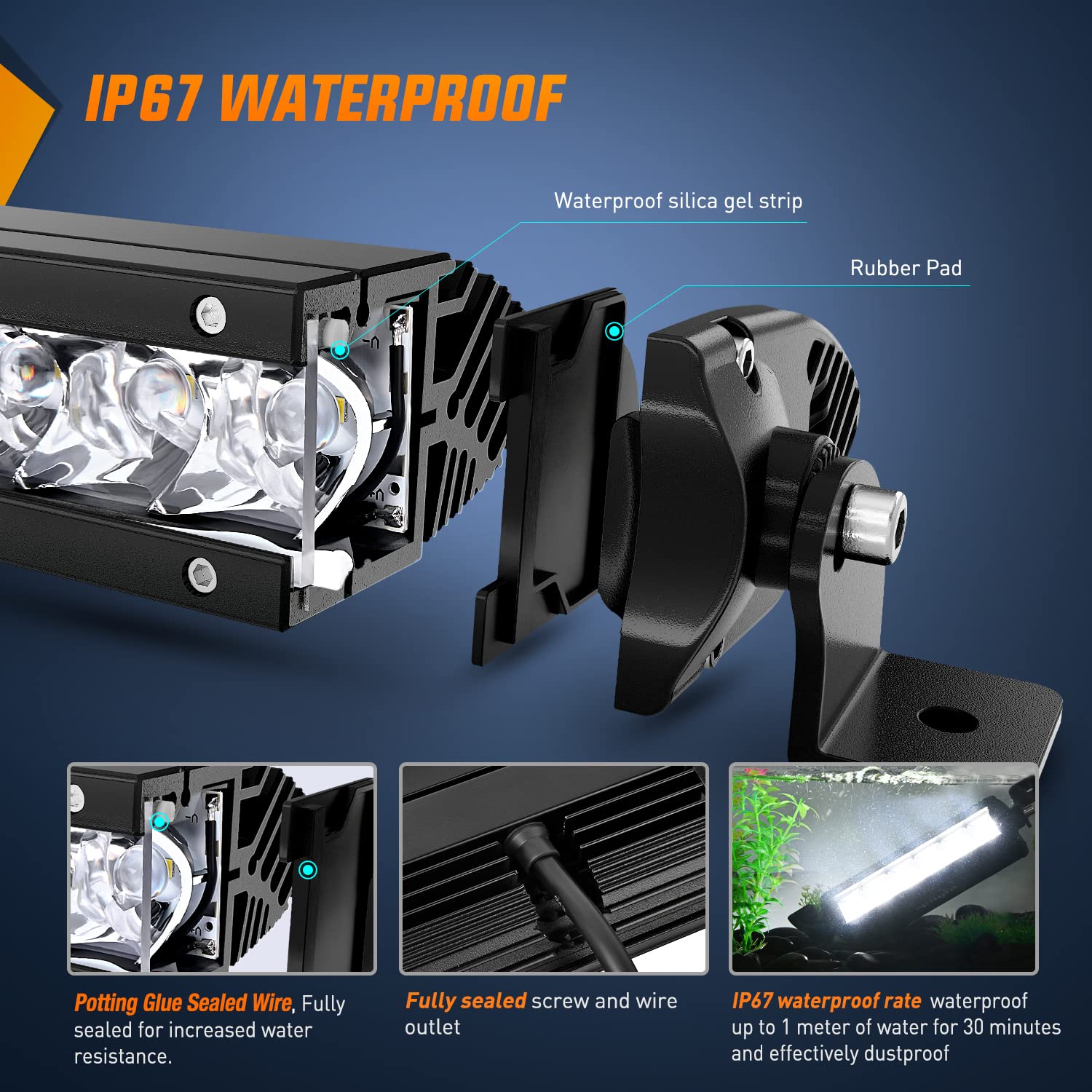 Foto 5 pulgar | Barra De Luces Led Nilight Super Slim De 7 Pulgadas Y 30 W Spot 3600 Lm - Venta Internacional.
