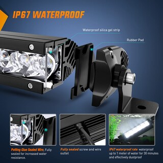 Foto 4 | Barra De Luces Led Nilight Super Slim De 7 Pulgadas Y 30 W Spot 3600 Lm - Venta Internacional.
