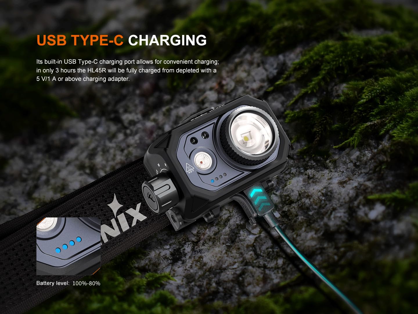 Foto 6 pulgar | Linterna Frontal Fenix Hl45r 1000 Lúmenes Recargable Con Usb-c - Venta Internacional.