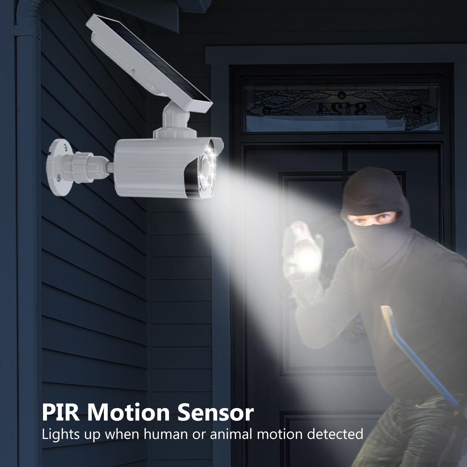 Foto 4 pulgar | Cámara De Seguridad Falsa Wali Solar Con Sensor De Movimiento, Paquete De 2 - Venta Internacional.