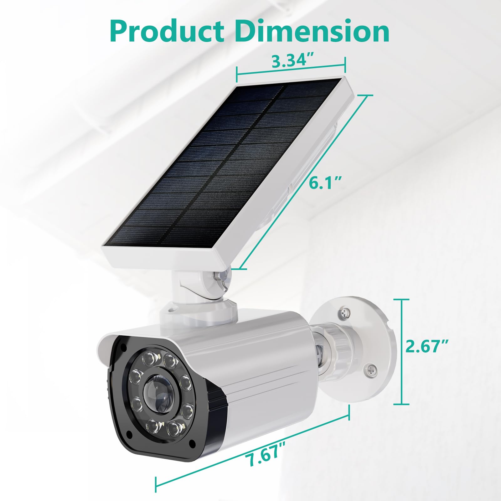 Foto 5 pulgar | Cámara De Seguridad Falsa Wali Solar Con Sensor De Movimiento, Paquete De 2 - Venta Internacional.