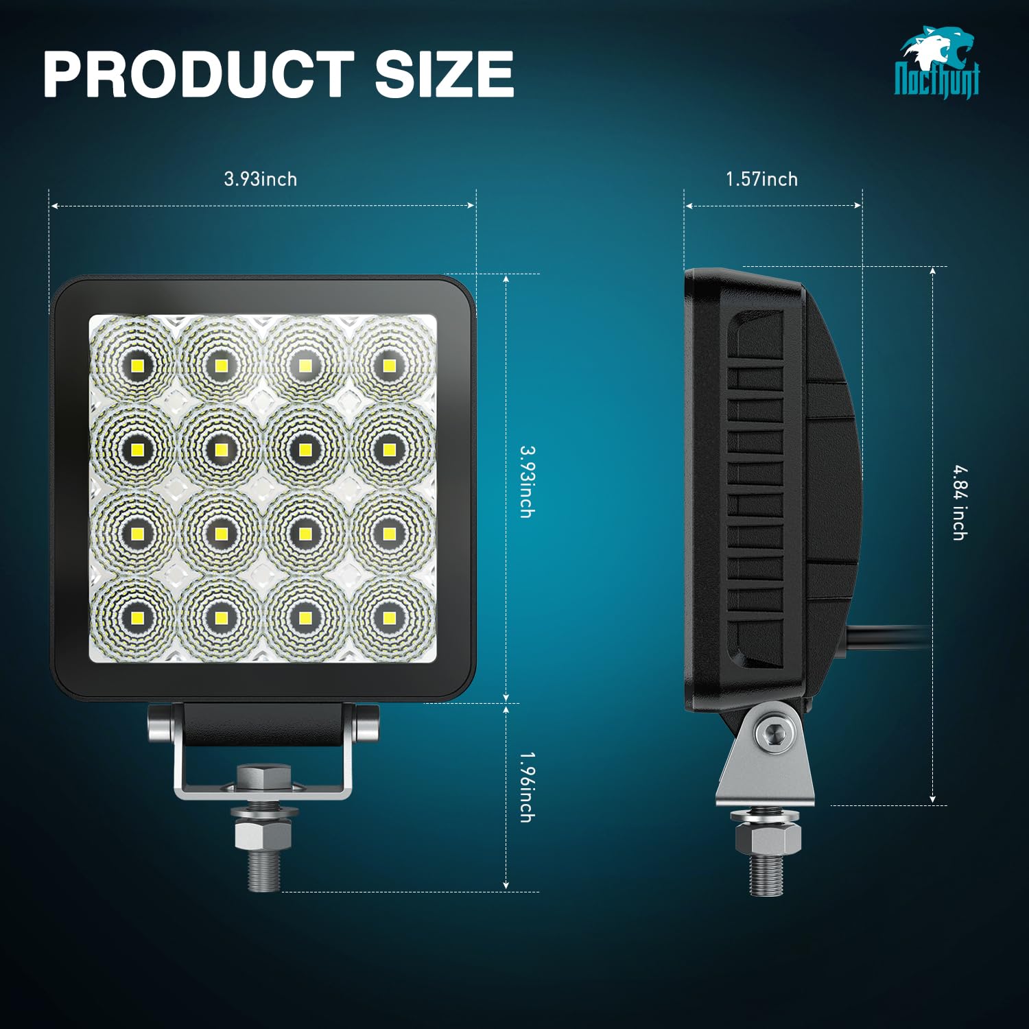 Foto 3 pulgar | Pods De Luz Led Nilight Flood Beam De 4 Pulgadas Y 16 W (2 Unidades) - Venta Internacional.