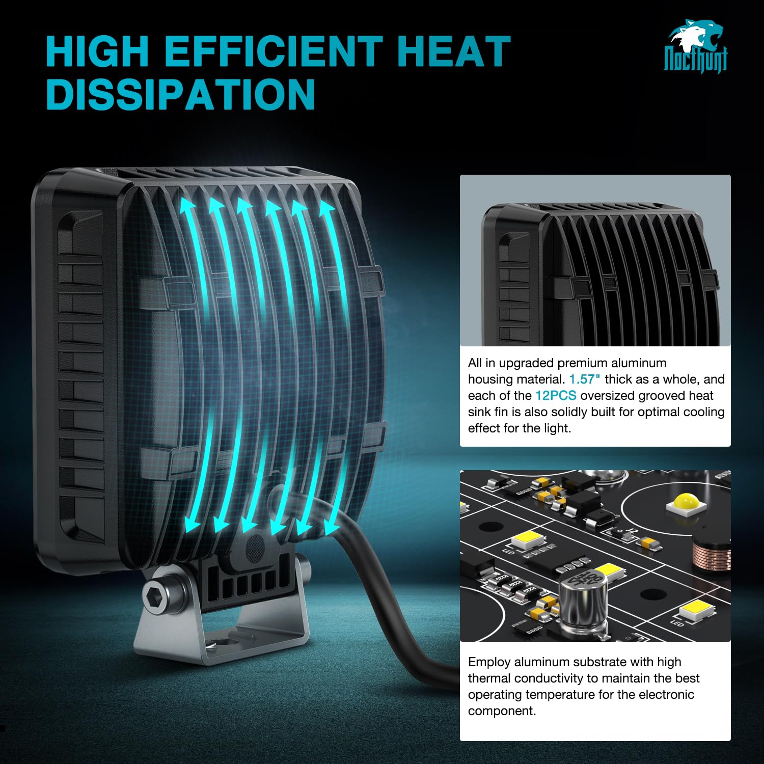 Foto 6 | Pods De Luz Led Nilight Flood Beam De 4 Pulgadas Y 16 W (2 Unidades) - Venta Internacional.