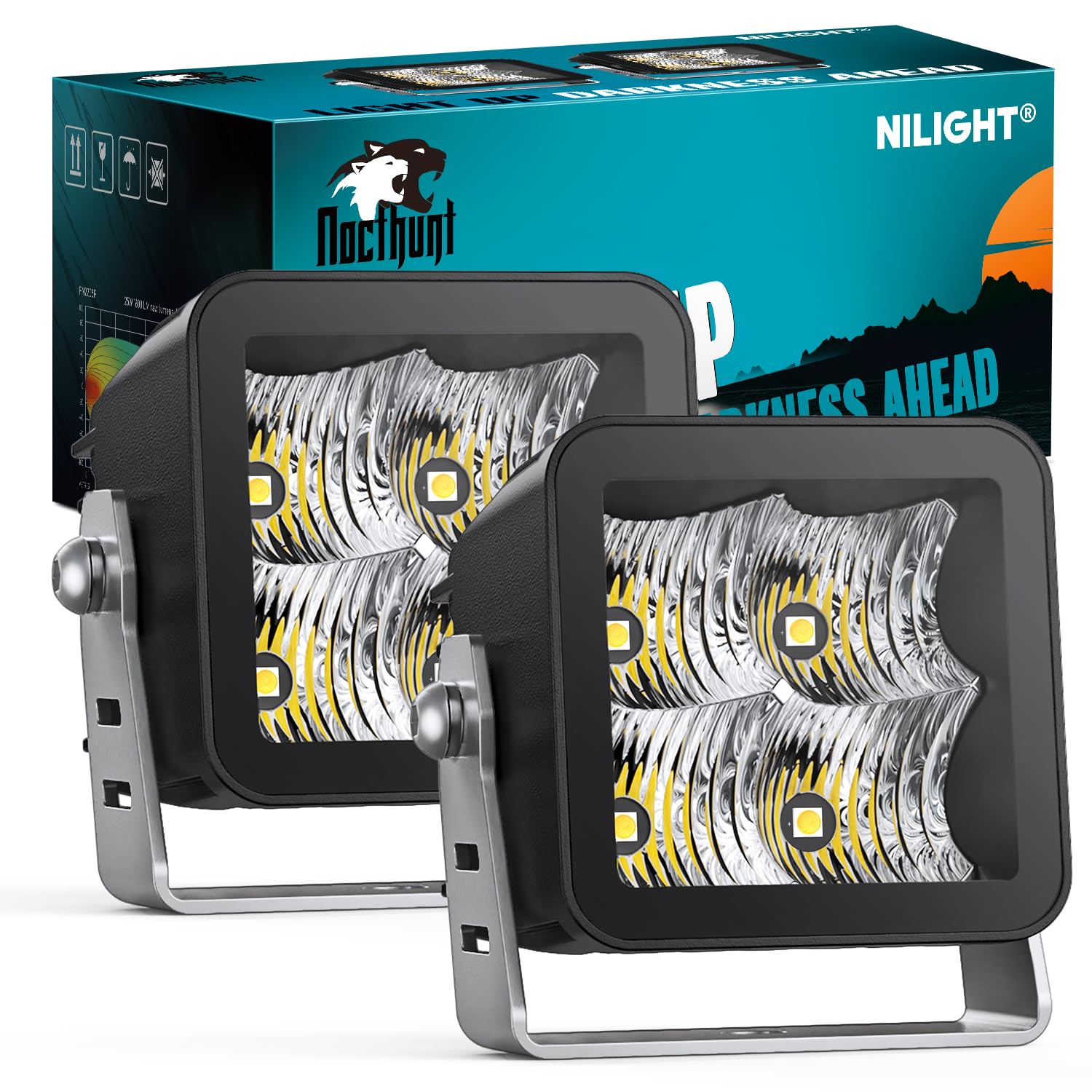 Foto 2 pulgar | Luces Led Para Cápsulas Nilight, 3 Pulgadas, 4 Led, Haz De Inundación (2 Unidades) - Venta Internacional.