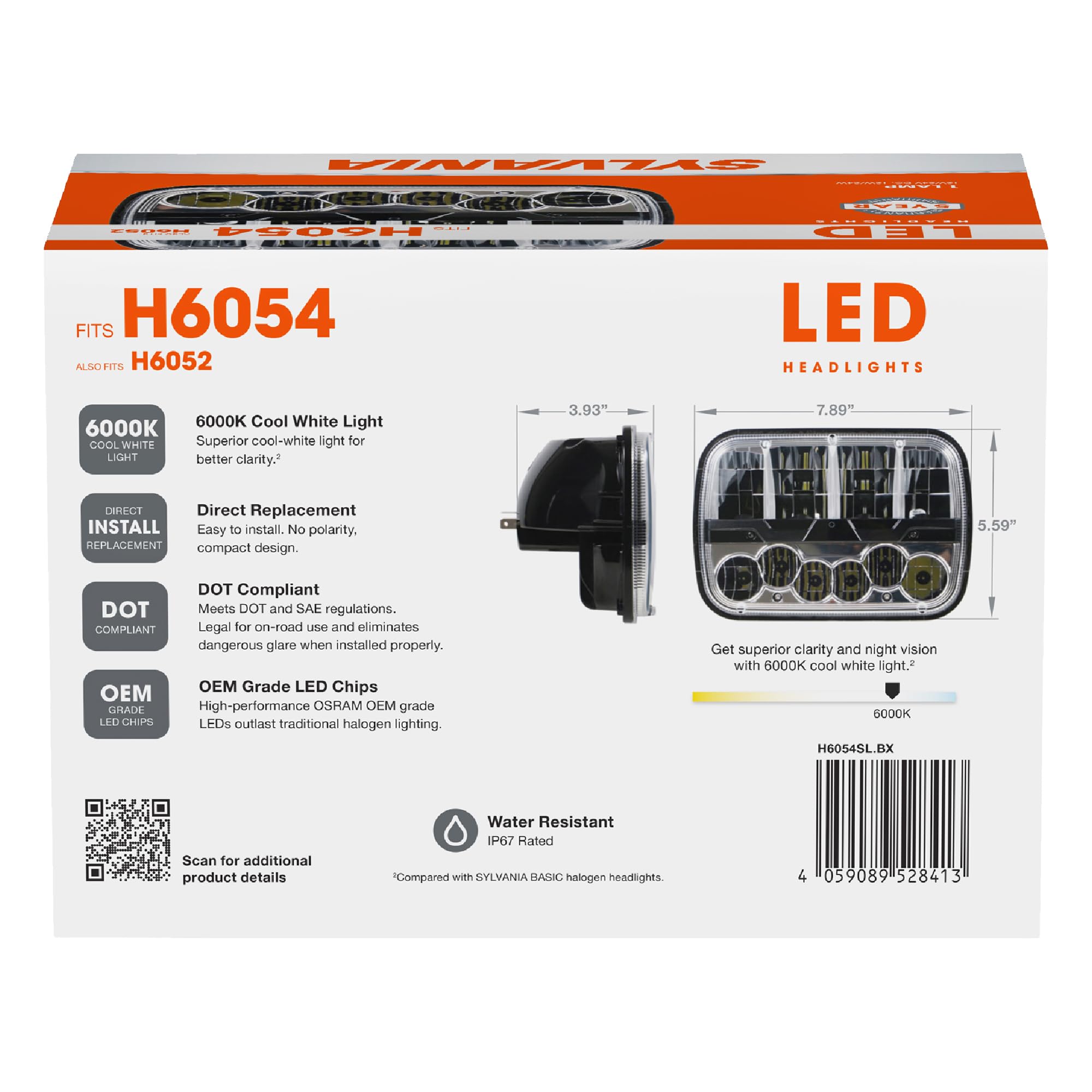Foto 3 pulgar | Faro Led De Haz Sellado Sylvania H6054sl.bx 6000k - Venta Internacional.