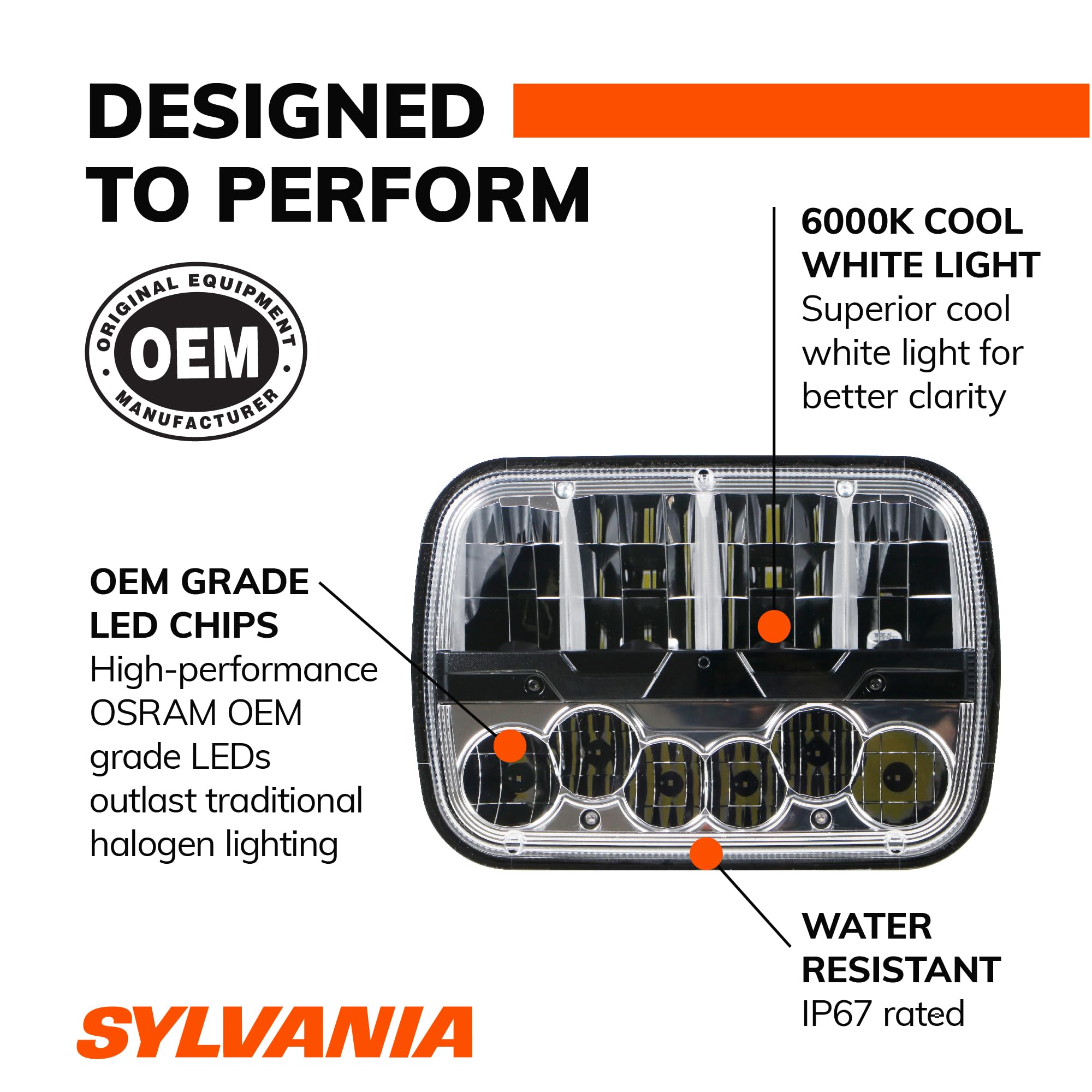 Foto 4 pulgar | Faro Led De Haz Sellado Sylvania H6054sl.bx 6000k - Venta Internacional.