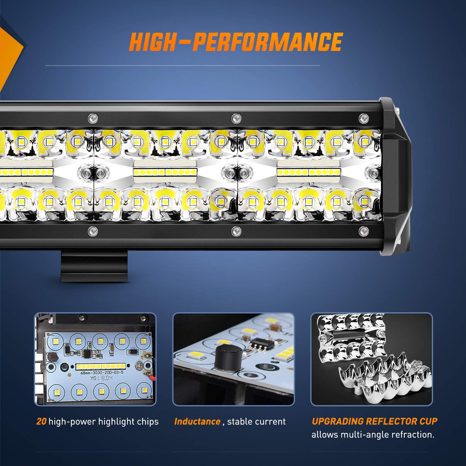 Foto 6 pulgar | Barra De Luces Led Nilight Spot Flood Combo De 20 Pulgadas Y 420 W Con Cápsulas - Venta Internacional.