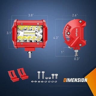 Foto 2 | Barra De Luces Led Nilight, 60 W, 10 Cm, 2 Unidades, Combo Spot Flood - Venta Internacional.