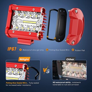 Foto 3 | Barra De Luces Led Nilight, 60 W, 10 Cm, 2 Unidades, Combo Spot Flood - Venta Internacional.