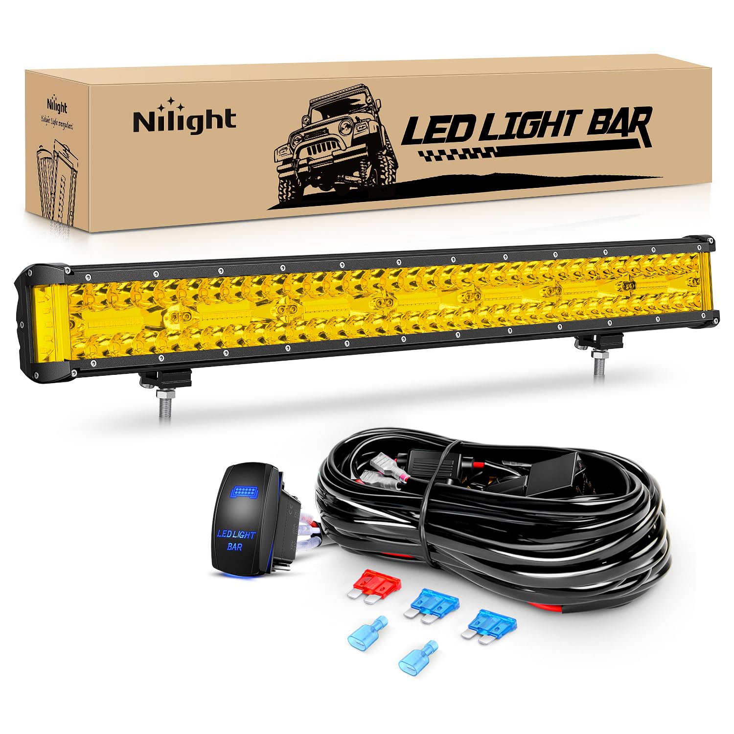 Foto 2 pulgar | Barra De Luces Led Nilight Side Shooter De 50 Cm, Triple Hilera, 3500 K - Venta Internacional.