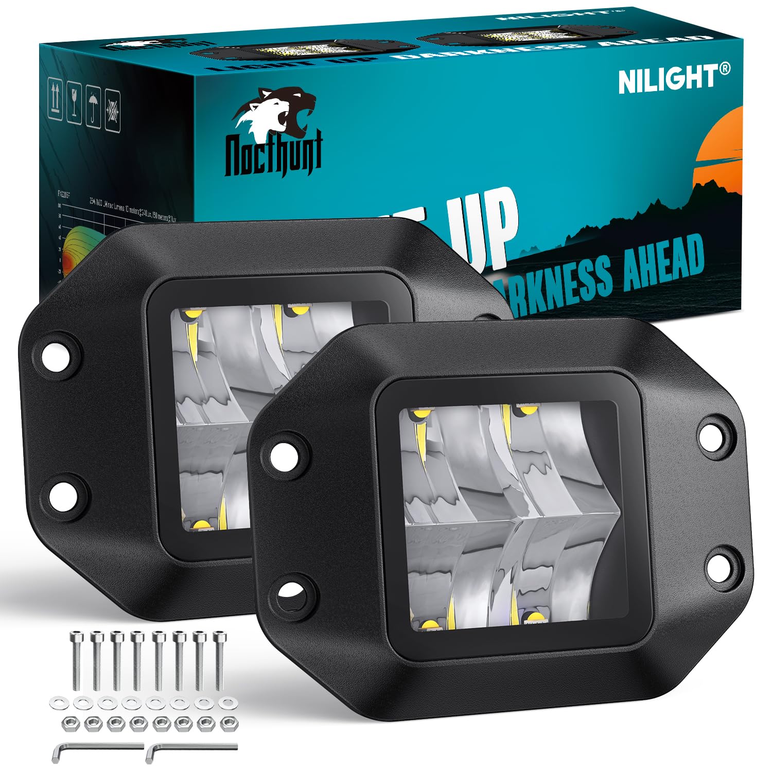 Foto 2 pulgar | Luces Led Para Cápsulas Nilight, Montaje Empotrado, 4,7 Pulgadas, 4 Led, 2 Unidades - Venta Internacional.