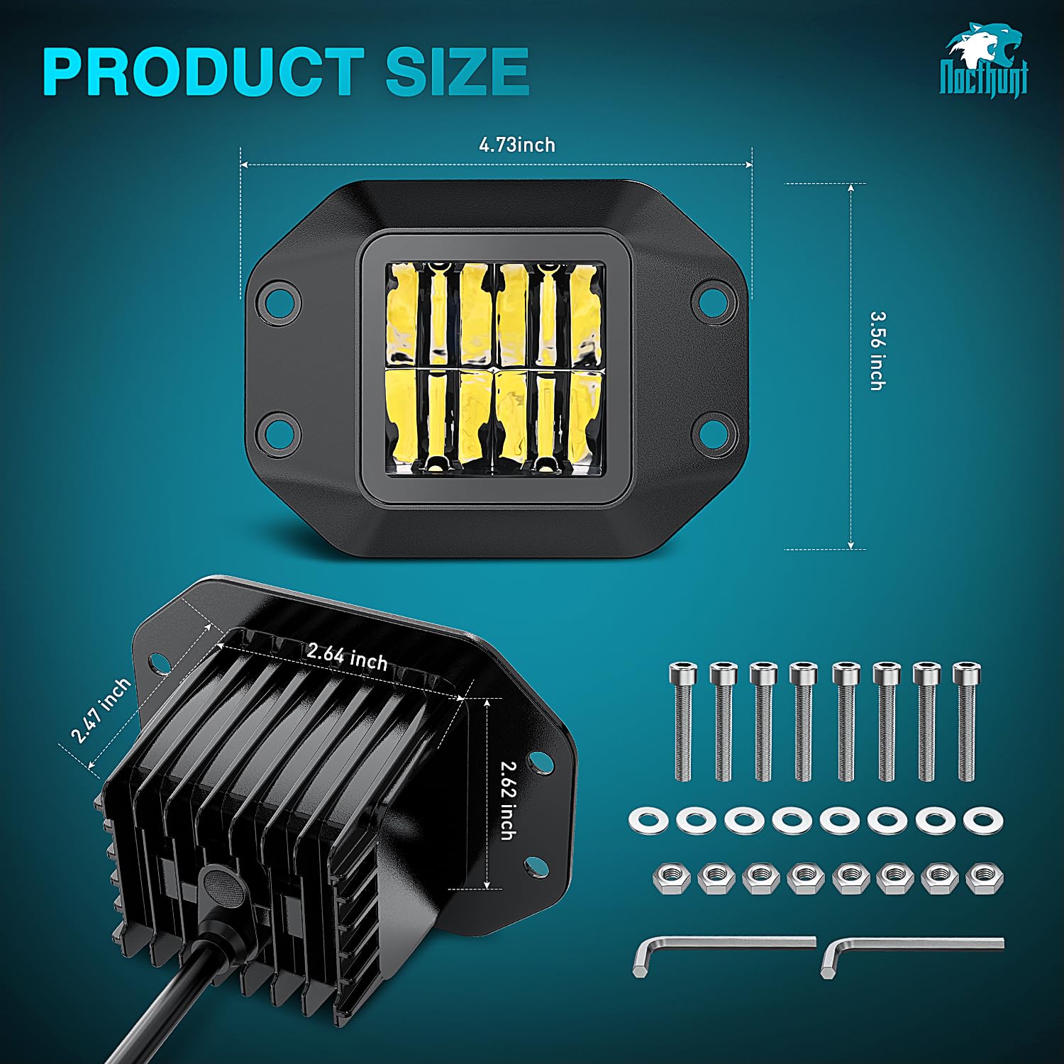 Foto 3 pulgar | Luces Led Para Cápsulas Nilight, Montaje Empotrado, 4,7 Pulgadas, 4 Led, 2 Unidades - Venta Internacional.