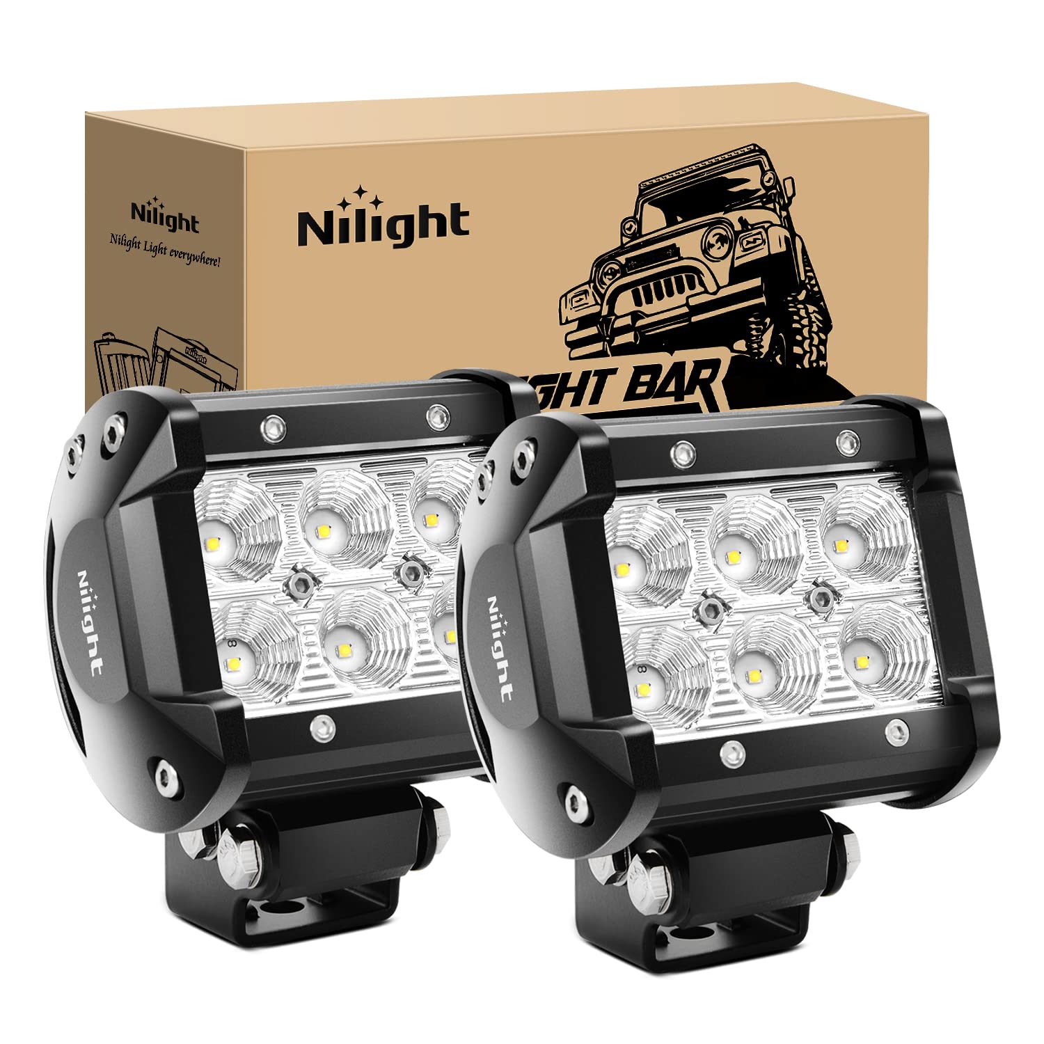 Foto 2 pulgar | Luces Led Pods Nilight Para Todo Terreno, 18 W, 1260 Lm, 2 Unidades - Venta Internacional.