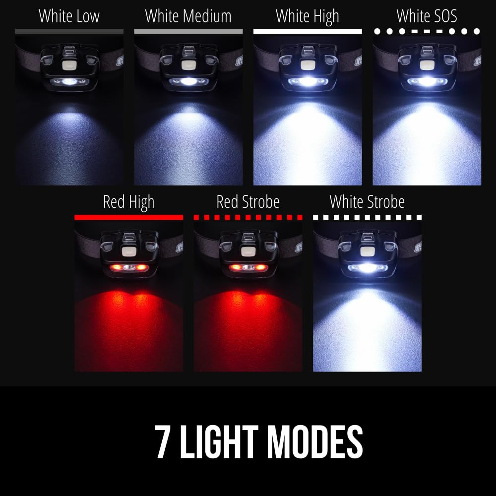 Foto 7 | Linterna Frontal Gorilla Grip Ultra Bright, 226 Lúmenes, 7 Modos De Iluminación - Venta Internacional.